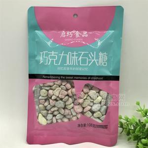 啟巧食品石頭糖巧克力味108g