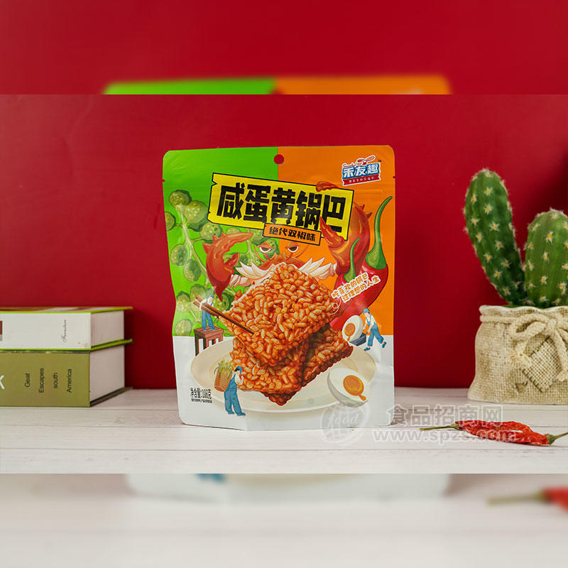·禾友趣绝代双椒味咸蛋黄锅巴烘焙食品108g 
