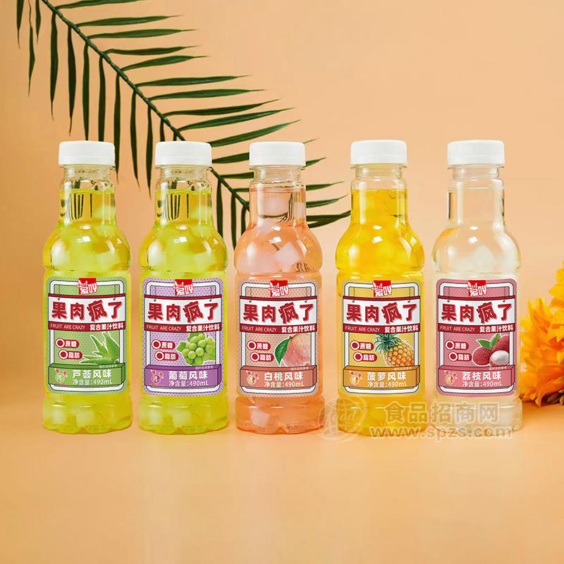 爱吖果肉疯了复合果汁饮料490ml
