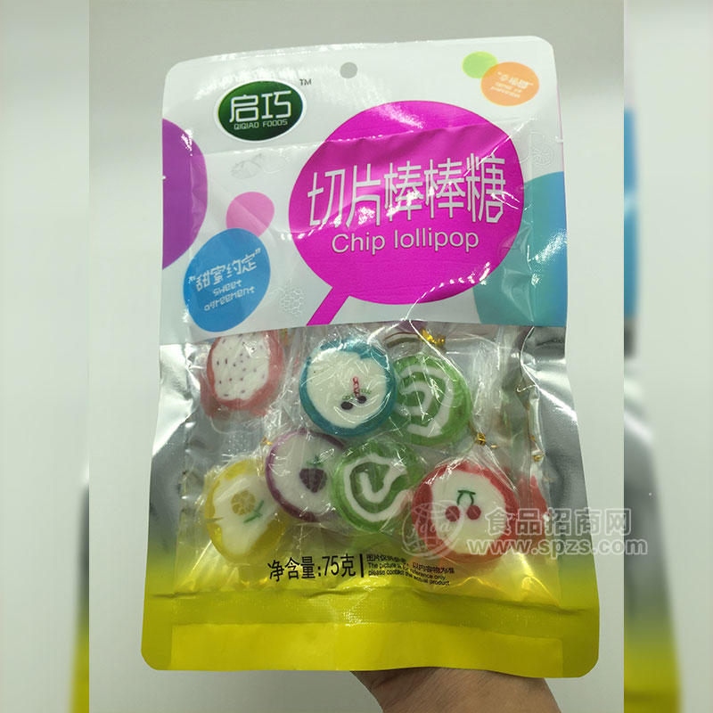 啟巧食品切片棒棒糖75g