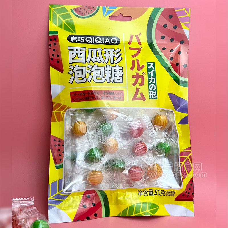 啟巧食品西瓜形泡泡糖80g