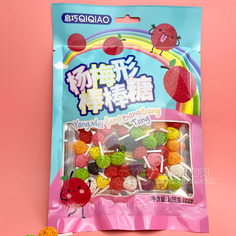 啟巧食品楊梅形棒棒糖108g