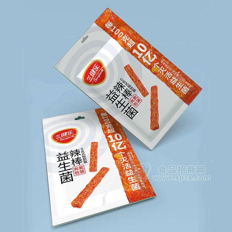 三健樂益生菌辣棒調(diào)味面制品香辣味128g