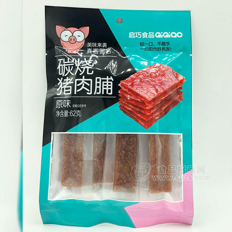 啟巧食品炭烤豬肉脯原味62g