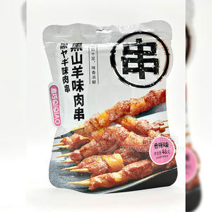 启巧食品黑山羊味肉串香辣味48g