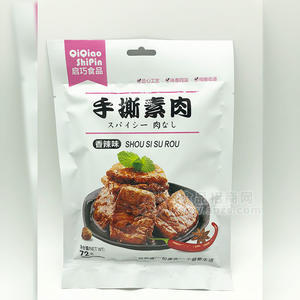 启巧食品手撕素肉香辣味72g