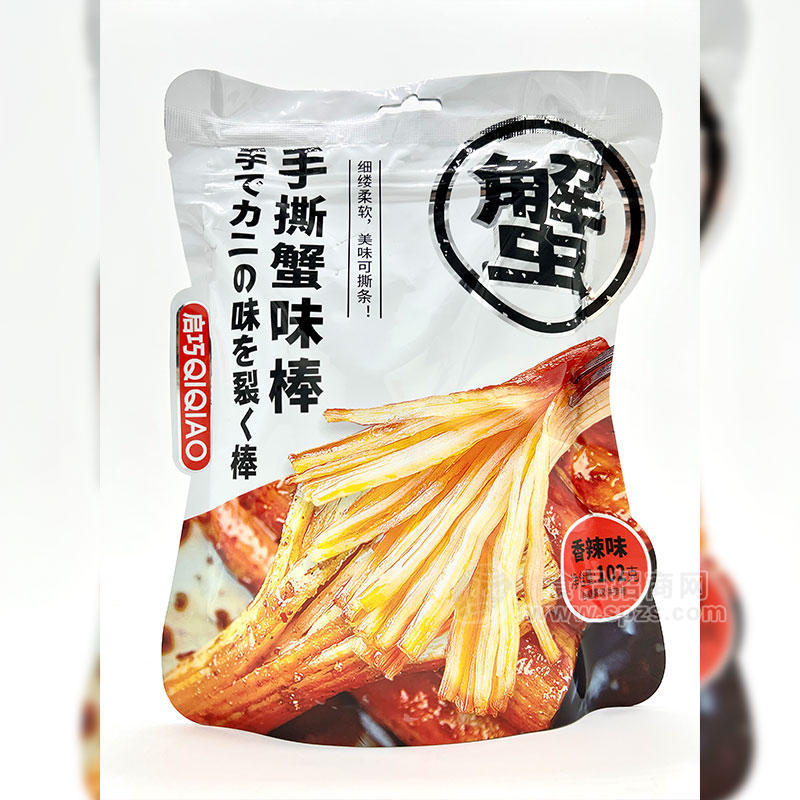 啟巧食品手撕蟹味棒香辣味102g