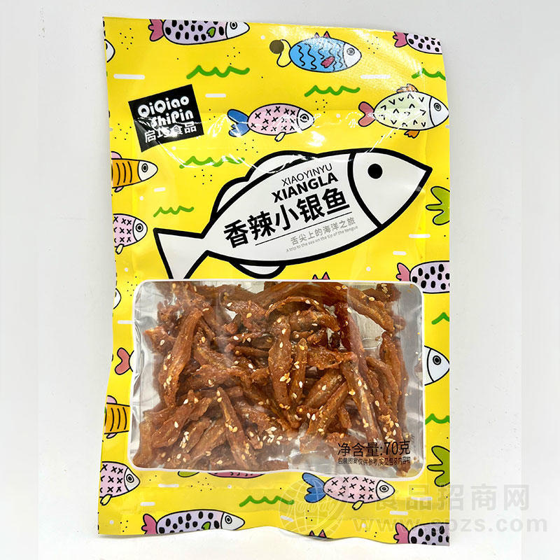 启巧食品香辣小银鱼70g