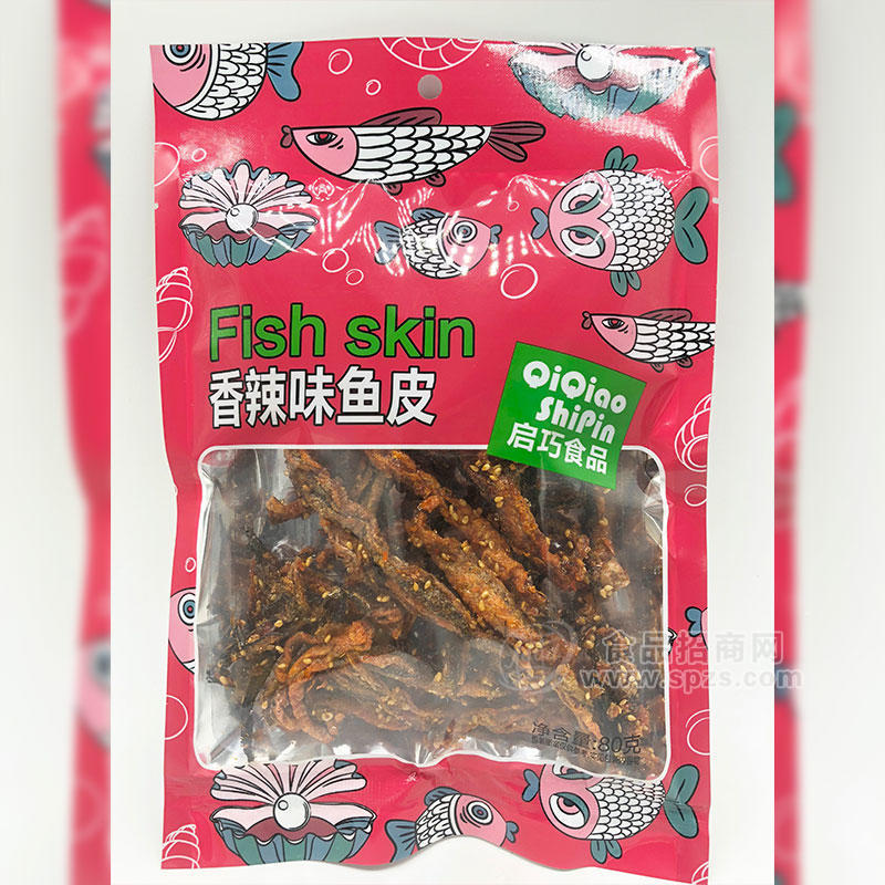 啟巧食品魚(yú)皮香辣味80g