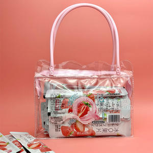 启巧食品冰Q果片果冻草莓味380g