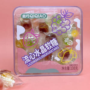 启巧食品流心水晶软糖108g