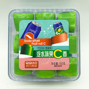 啟巧食品汽水味果C卷可樂味+雪碧味160g