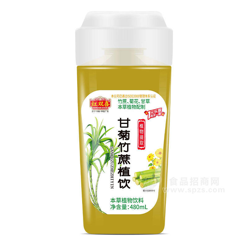 紅雙喜甘菊竹蔗植飲本草植物飲料480ml