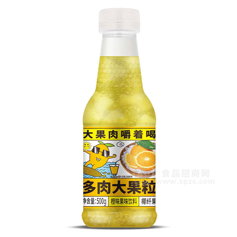 多肉大果粒果味飲料橙子味500g