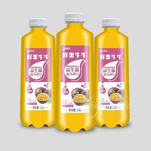 益城鮮果牛牛益生菌復合果汁百香果味1.5L