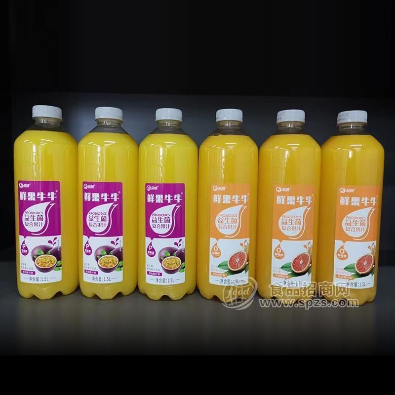 益城鲜果牛牛益生菌复合果汁风味饮料混合味1L