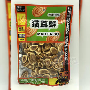 启巧食品猫耳酥酥香脆102g