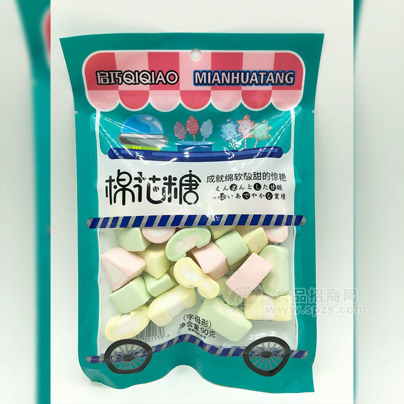 启巧食品字母形棉花糖90g