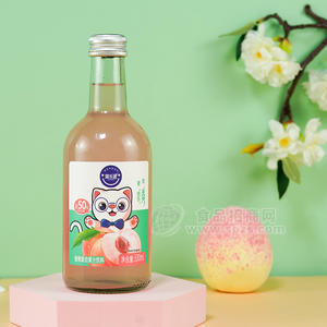 简乐派蜜桃复合果汁饮料瓶装招商330ml