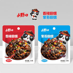 小野心香辣味紫苏味香辣田螺袋装招商32克