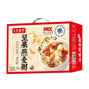 三元益舒堅果燕麥粥方便粥方便食品箱裝招商