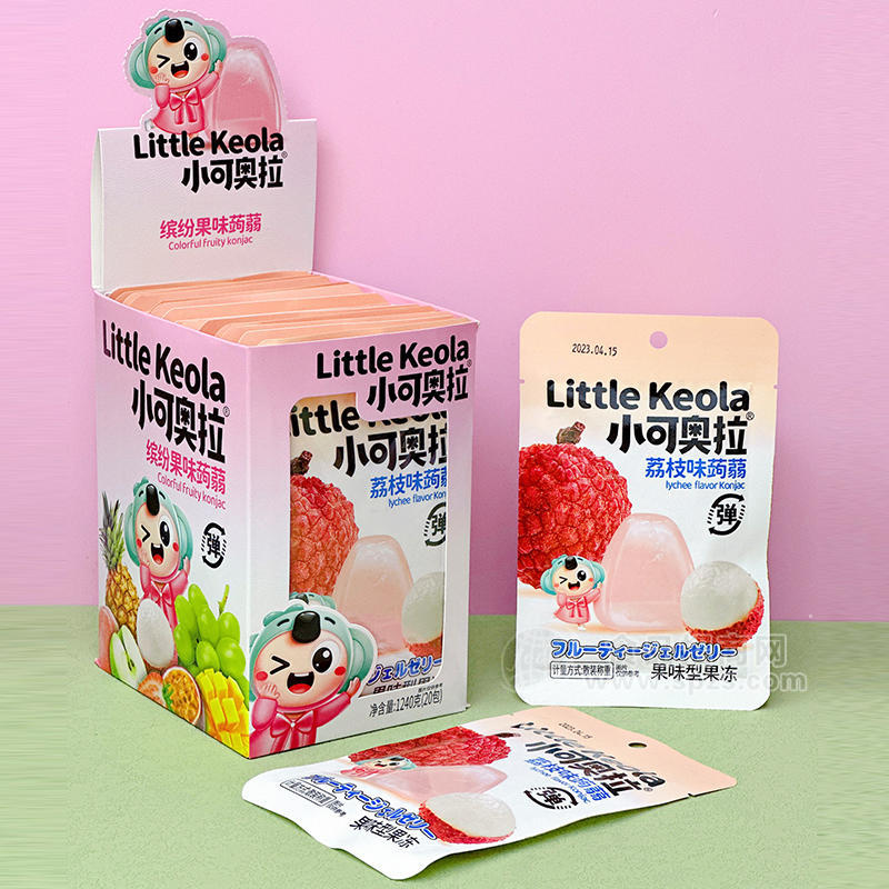 小可奥拉荔枝味蒟蒻果冻袋装招商散装称重