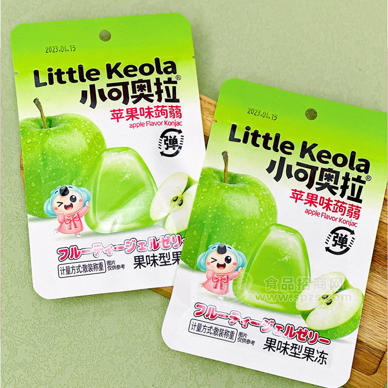 小可奥拉苹果味蒟蒻果冻袋装招商散装称重