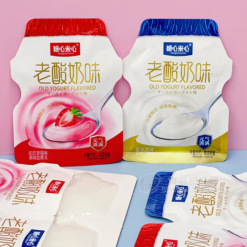 ·糖心米心老酸奶味果冻袋装招商散装称重 