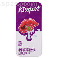 kissport无糖树莓薄荷味压片糖果23g