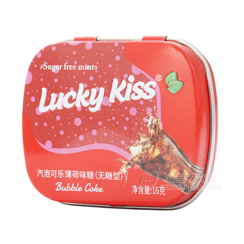 Lucky-kiss氣泡可樂薄荷味糖無糖型16g