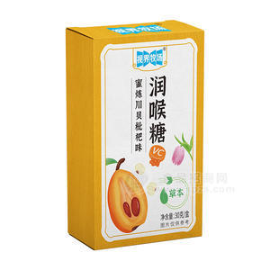 視界牧場(chǎng)蜜煉川枇杷味潤(rùn)喉糖糖果30g