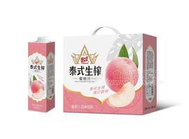 壹檬蜜桃汁泰式生榨果汁飲料1L