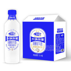 浩明大塊朵昔發(fā)酵軟牛奶原味椰果乳酸菌飲品1.25Lx6瓶