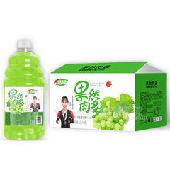 浩明果然肉多葡萄椰果复合果汁饮料1.5Lx8瓶