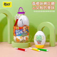 萌孩子涂鸦趣趣蛋雪芙形棉花糖香橙味45g