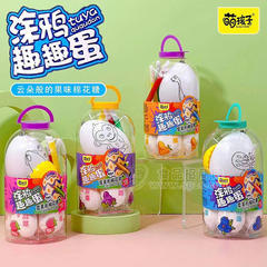 萌孩子涂鸦趣趣蛋雪芙形棉花糖混合水果味45g