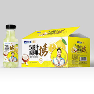 东方量健双柚汁椰果捞果粒果汁饮料550mlX15瓶