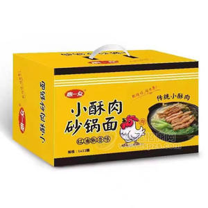心一众红油椒香味小酥肉砂锅面方便食品箱装招商
