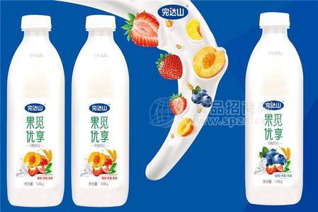 完达山餐饮1.08kgx6瓶黄桃味，蓝莓味乳酸菌饮品