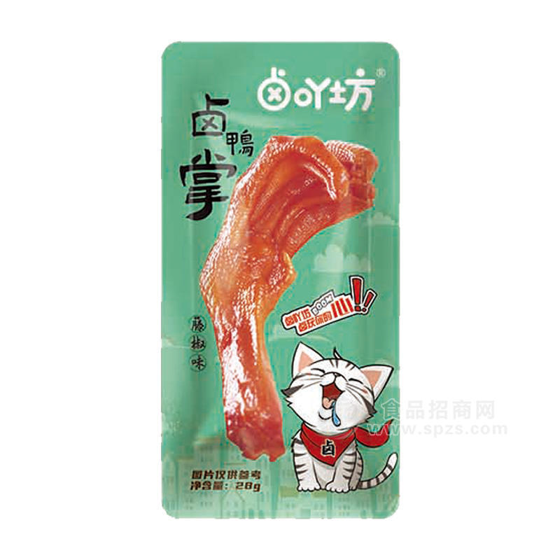 卤吖坊藤椒味卤鸭掌休闲食品28g