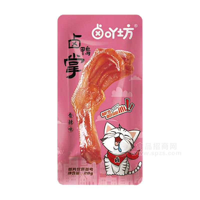 鹵吖坊香辣味鹵鴨掌休閑食品28g