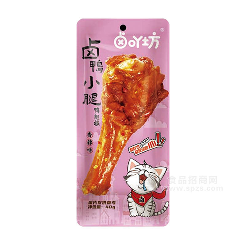 卤吖坊香辣味卤鸭小腿休闲食品40g