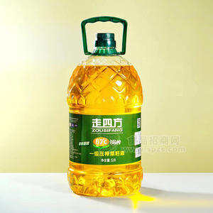 走四方一級(jí)壓榨菜籽油食用油5L