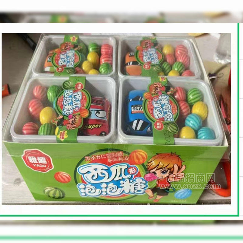 雅趣西瓜形泡泡糖糖玩盒装