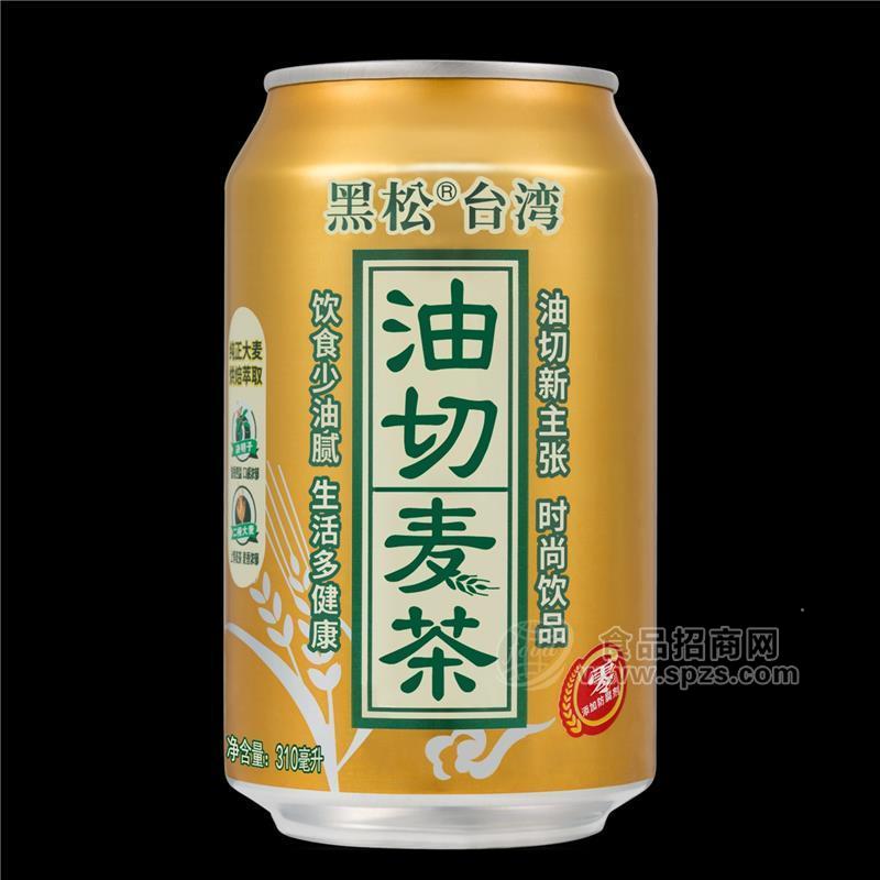 臺灣黑松油切麥茶-310ml