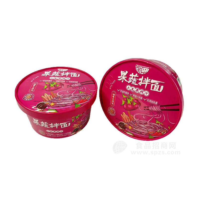 粉典火龙果榨汁果蔬拌面方便面方便食品招商