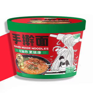 香辣牛肉味手搟面方便面方便食品141g