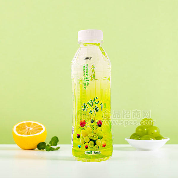 三稞菓仔青提维生素果味饮料招商500ml