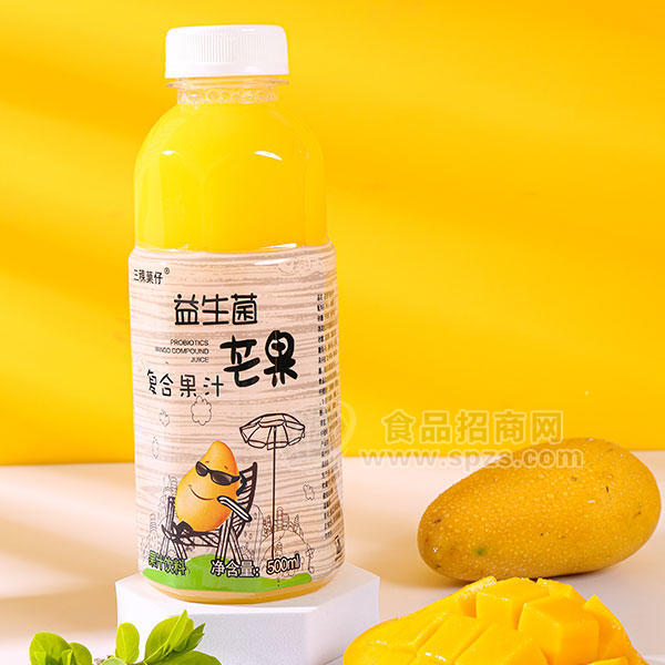 三稞菓仔芒果益生菌复合果汁饮料招商500ml