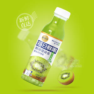 鲜点子每日鲜果鲜榨奇异果复合果汁饮品400ml招商